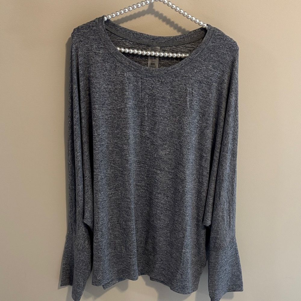 Mono B Charcoal Gray Women's Blouse super soft size 3xl